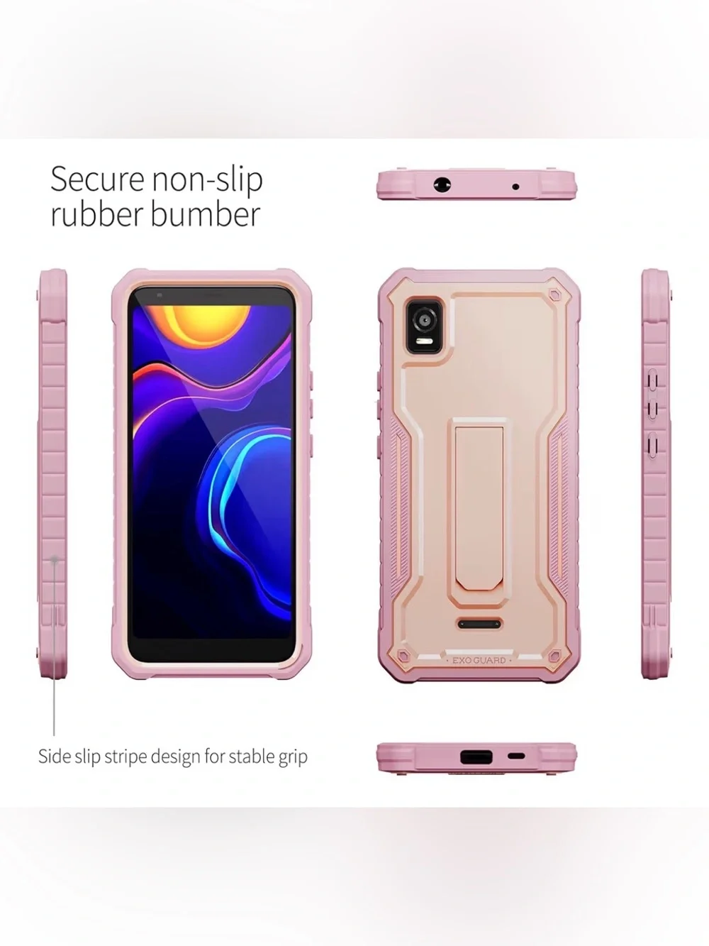 Rugged Pink Dual-Layer Phone Case